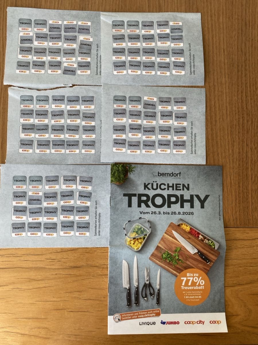 Coop Raccolte di bollini & punti: Coop Küchen Trophy 5 volle Karten – Nuovo (secondo la descrizione) da Biberist venduto da Zugazu