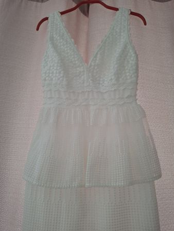 Lost Ink Kleid, Gr. 34, Weiss, Sommerkleid