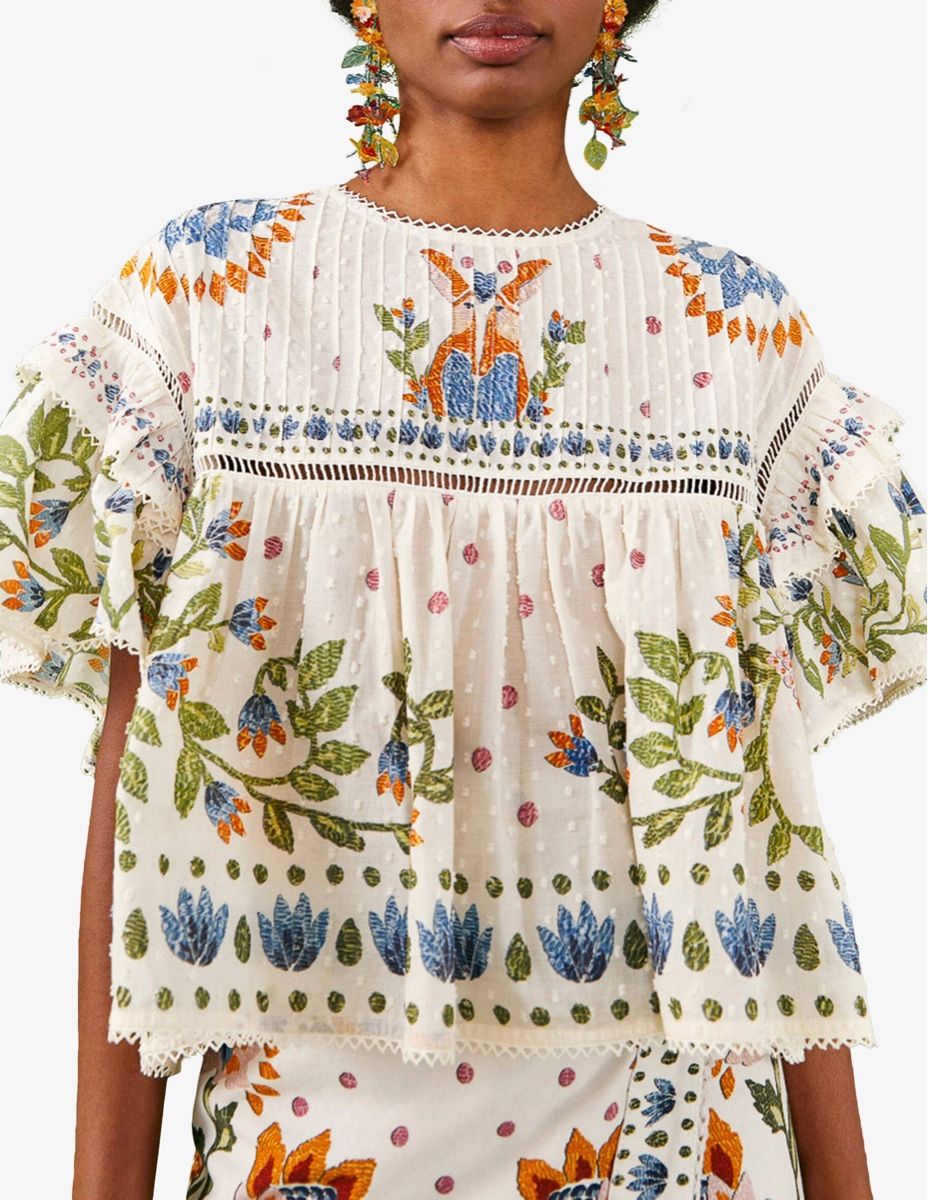 Farm Rio Camicette: Farm Rio Floral Cotton Blouse – Usato da St.Josefen venduto da lop_lh8d 4