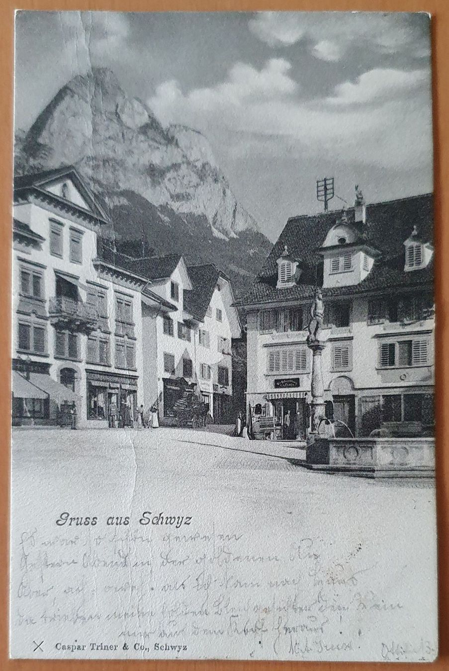 Ansichtskarten: Gruss aus Schwyz 1903 – Gebraucht aus Kreuzlingen von Rschweiz1