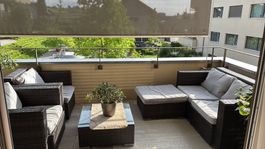 Rattan Lounge Set mit Tisch - gebraucht