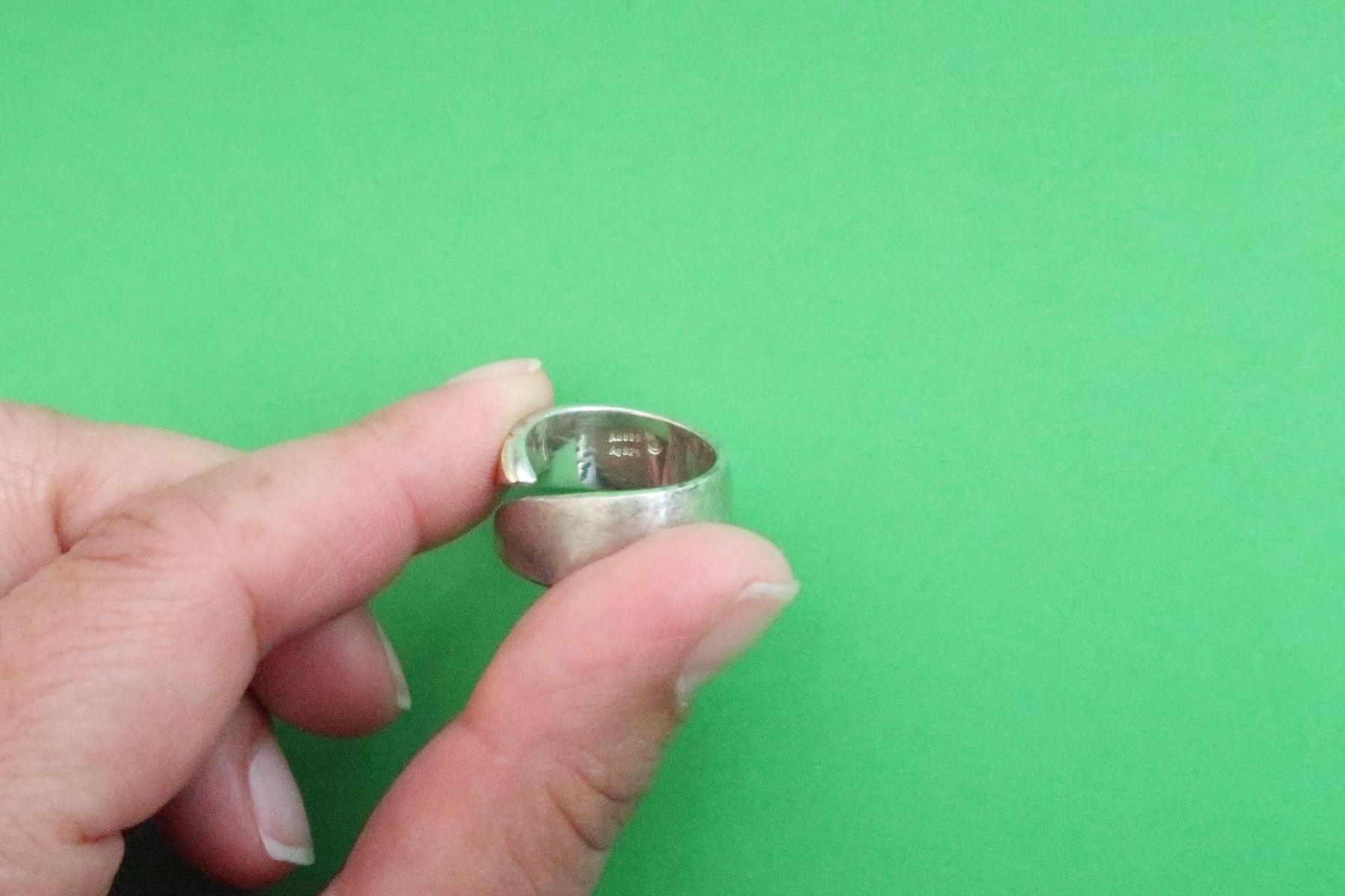 Anelli: Schmuck - Fingerring - Silber mit vergoldetem Teil – Usato da Winterthur venduto da Secondhand-Family 6