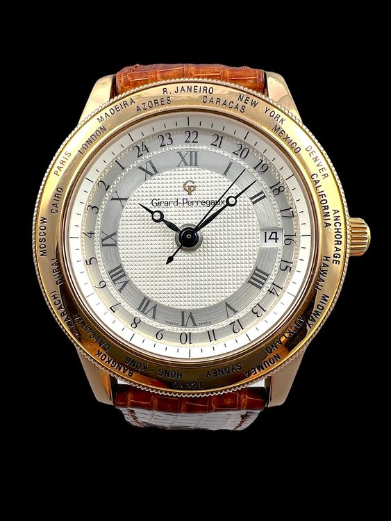 Girard Perregaux GP 90 World Time 18k Gold 38mm U362 Kaufen auf