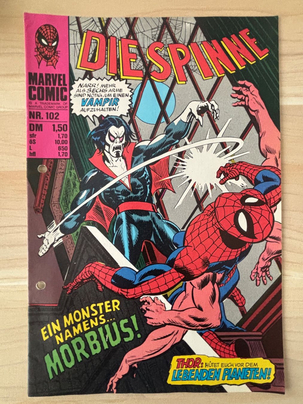 Fumetti: Die Spinne Marvel Comic Heft 102, 1.Morbius – Usato da Kehrsatz venduto da Raboy