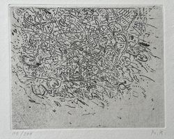 Markus Raetz Original- Radierung Gnuusch 1971 signiert