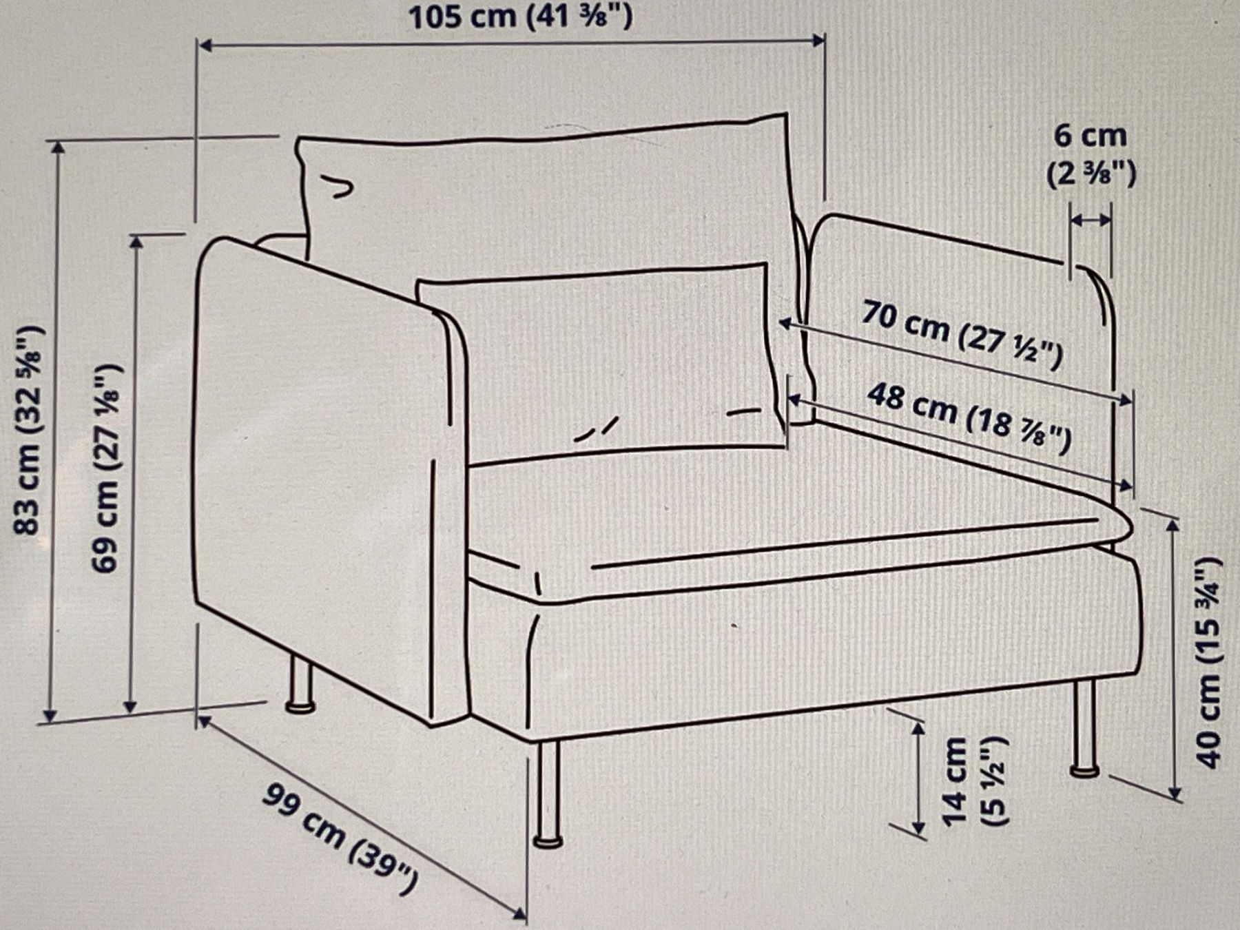 Ikea Poltrone: Fauteuil 1 place IKEA Söderhamn blanc – Usato da Fribourg venduto da Mikassassa 3