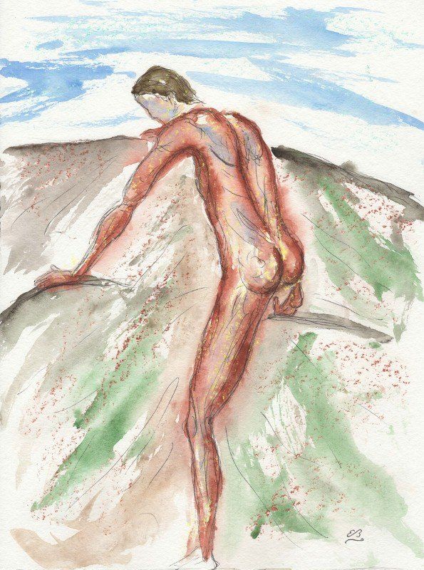 Gemälde: Aquarell: Steigend – Neu (gemäss Beschreibung) aus Fribourg von erw_68dx