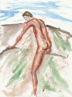 Aquarell: Steigend