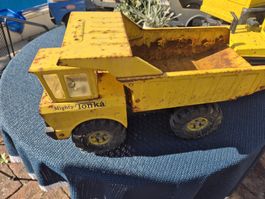 Mighty Tonka Kipper gelb Metall gebraucht mit Patina
