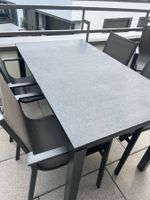 Gartentisch, Granitplatte mit 6 Stühlen