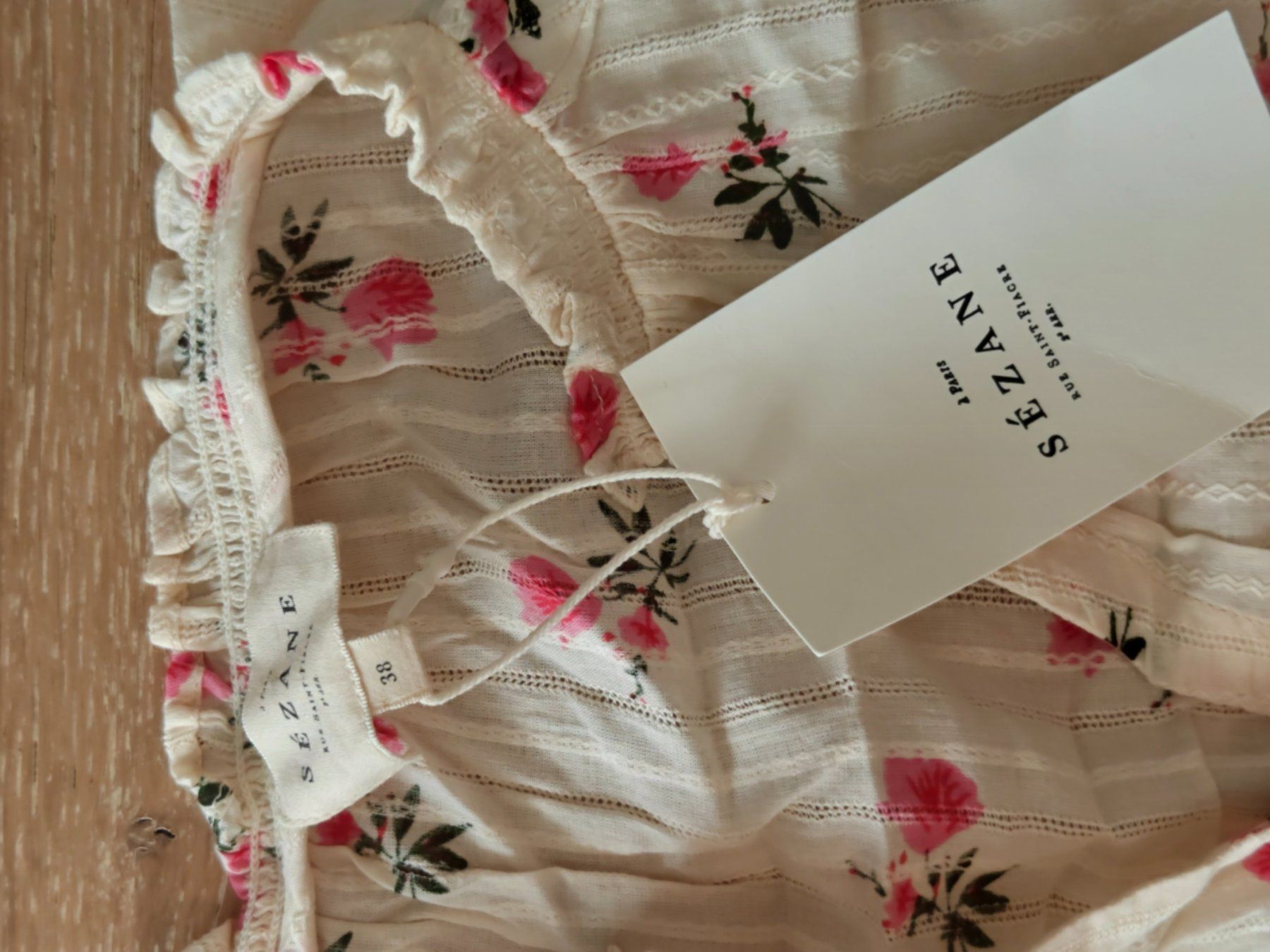 Tops: Sezane Bluse Blumen Creme, Gr. 38, neu – Neu (gemäss Beschreibung) aus Hedingen von muse10 1