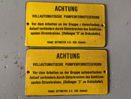 Warnschilder Emaille
