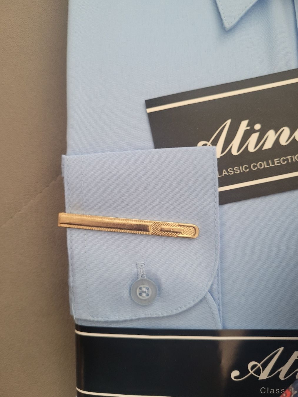 Camicie: Neu Herrenhemd Krawatte Einstecktuch Grösse 42 blau – Nuovo e nell'imballaggio originale da Bassersdorf venduto da kid_fm98 2
