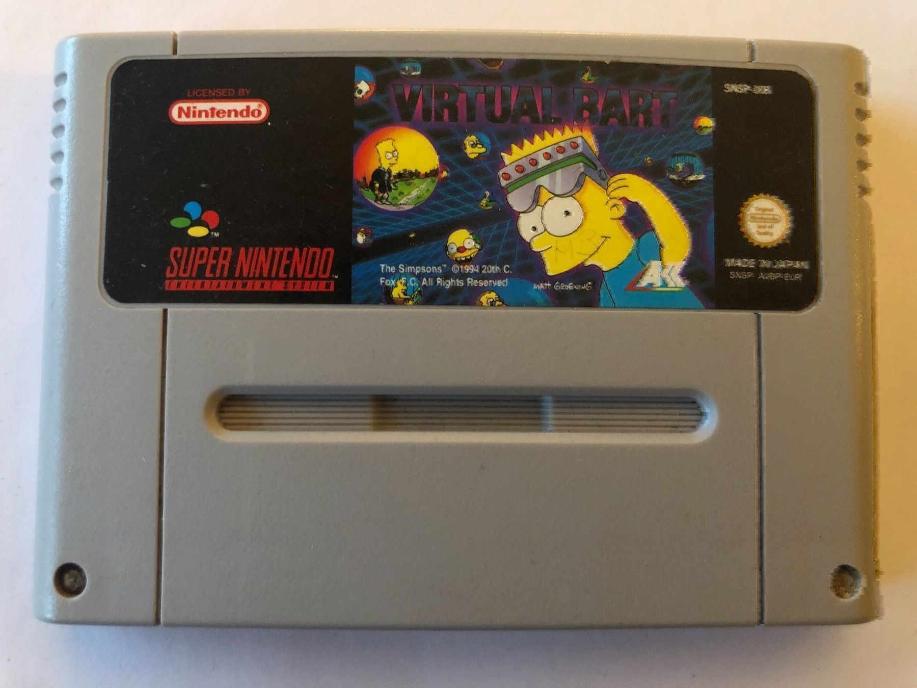 Nintendo Giochi: Simpsons Virtual Bart für Nintendo SNES – Usato da Kestenholz venduto da Naruto_01