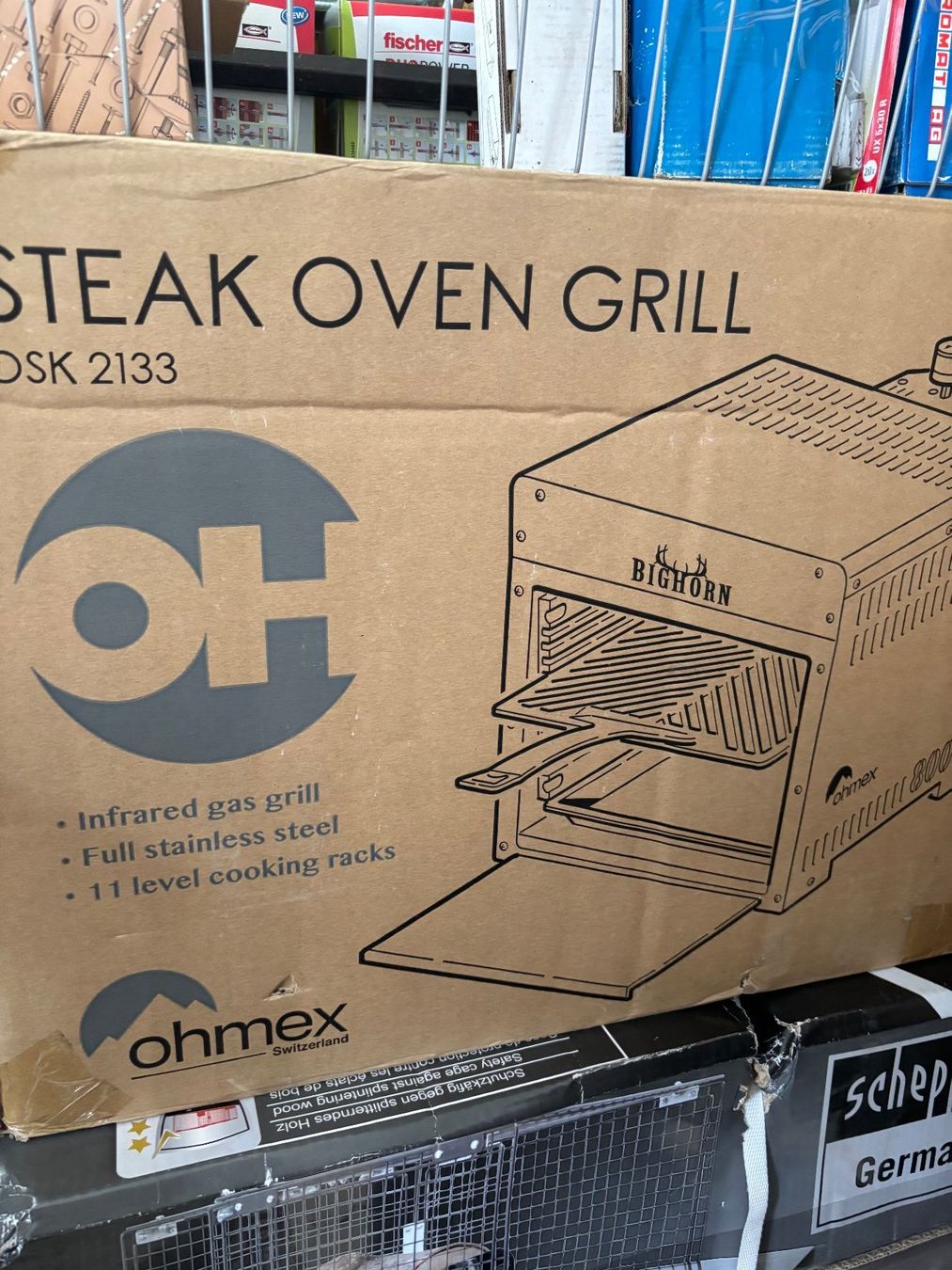 Ohmex Griglie: Ohmex Steak Oven Grill OSK 2133 – Nuovo e nell'imballaggio originale da Zeihen venduto da barackconti