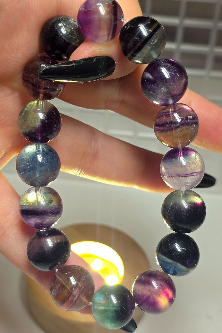 Minerali & Pietre curative: Regenbogenfluorit Armband B 13.2mm – Nuovo e nell'imballaggio originale da Matzingen venduto da Shay_Crystalz 1