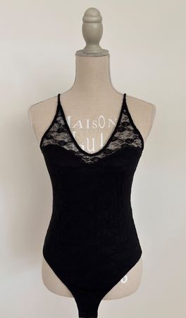 🤍 Spitzen-Body / Body von „H&M“, schwarz, Gr. XS/34 🤍