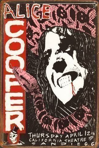 Insegne: Rusty Blechschild-ALICE COOPER-SAN DIEGO – Nuovo e nell'imballaggio originale da Rupperswil venduto da big-one-sale