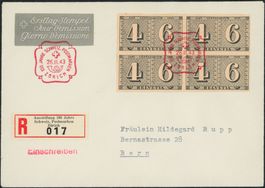 1943 - Briefmarke - Blockausschnitte - FDC ET - Gaudard