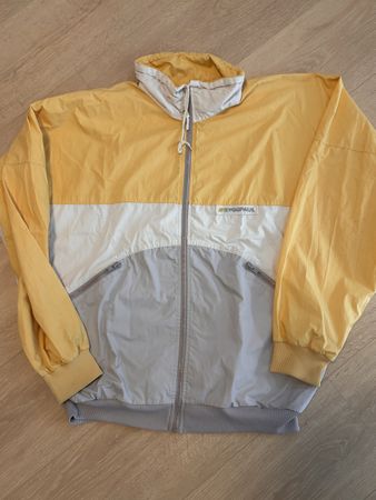 Windbreaker Byggpaul gelb weiss grau guter Zustand