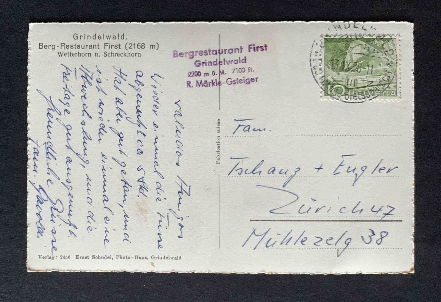 Cartoline postali: AK Grindelwald Berg Restaurant First – Usato da Goldau venduto da artelier1 1