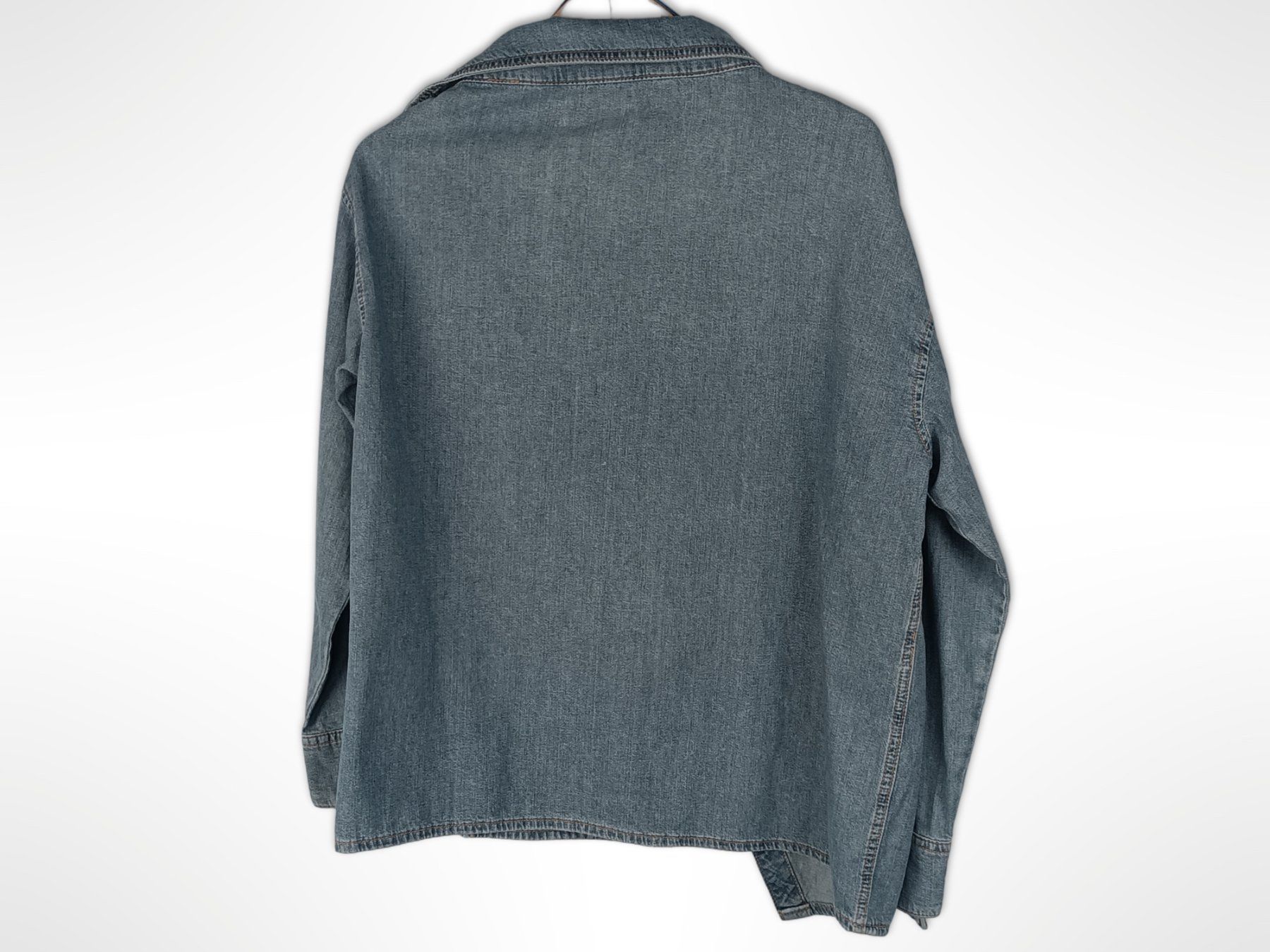 Zara Camicette: ZARA Jeans-Bluse asymmetrisch Gr. M – Usato da Suhr venduto da Restwert_Suhr 1