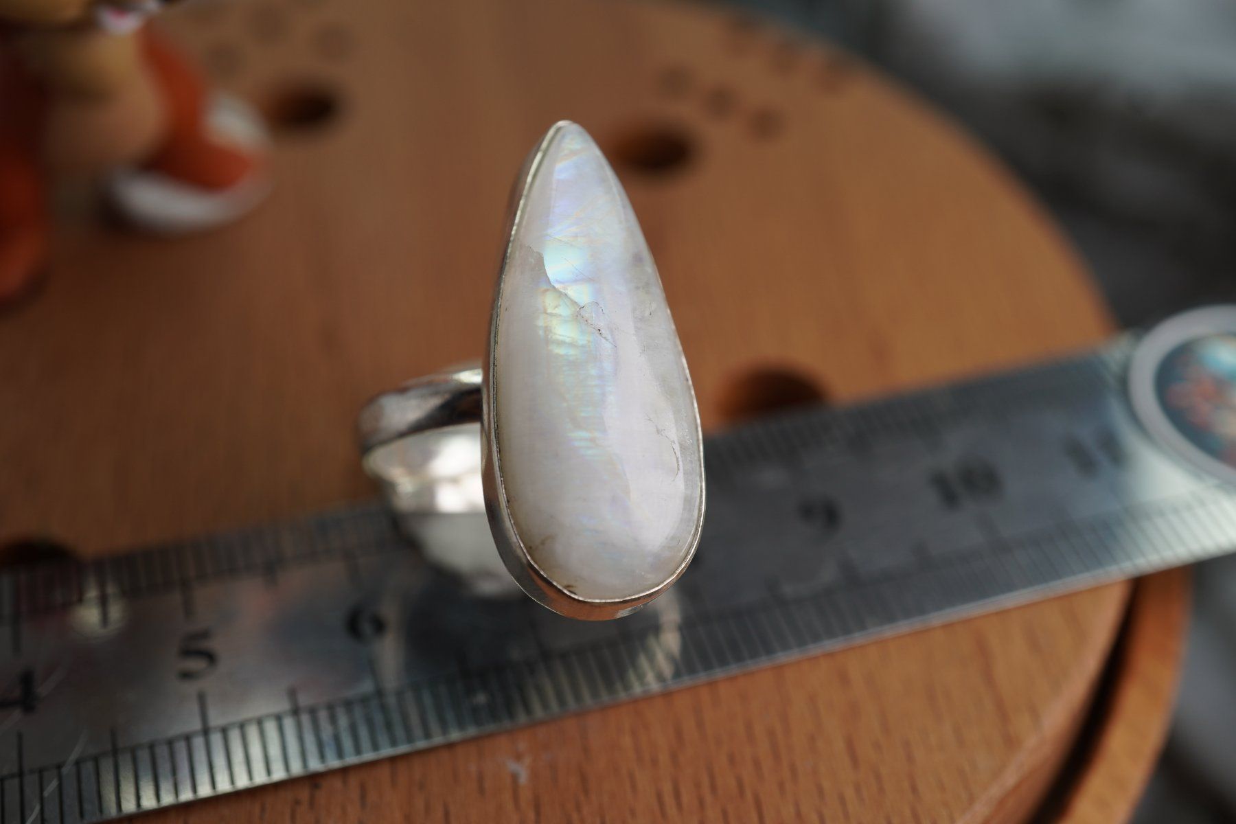 Mineralien & Heilsteine: Mondstein       ring Grösse  Variabel     (Räumung!) – Neu und originalverpackt aus Eschenbach SG von topstone