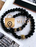 Armband Perlenarmband Herren Lava Perlen Schmuck Armschmuck