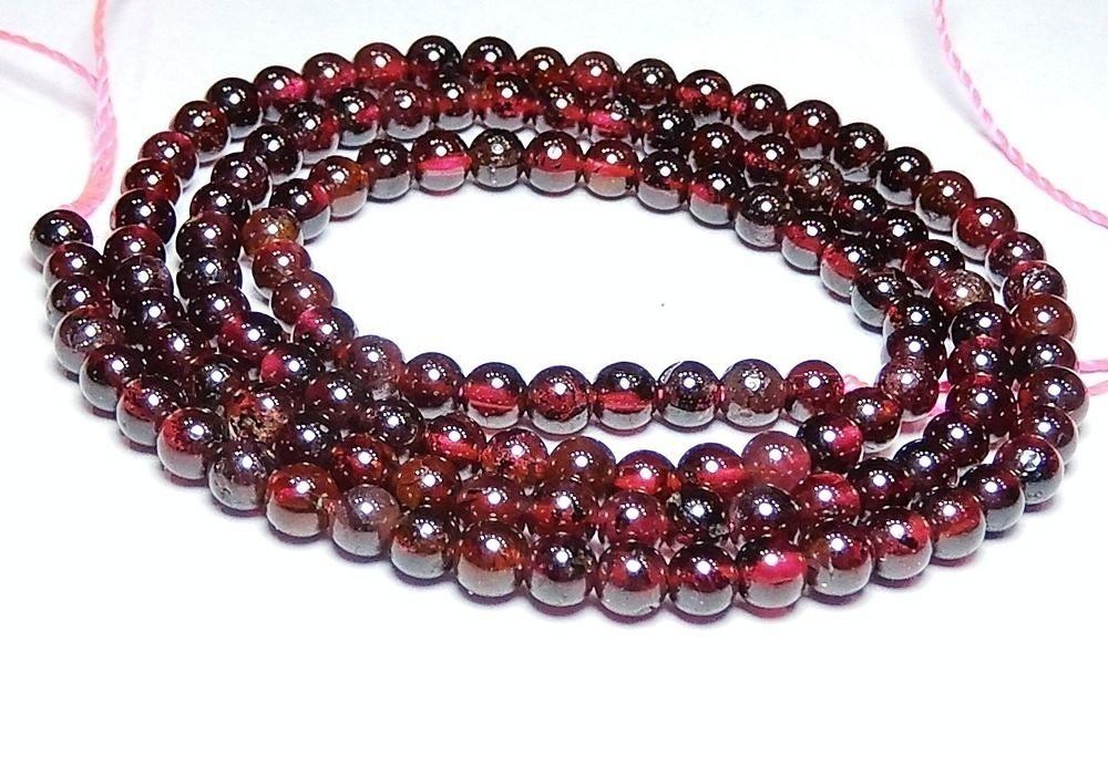 Catenine: 1 Strang echte natürliche Granat Perlen 3 mm – Nuovo (secondo la descrizione) da Müllheim Dorf venduto da GUENI01 1
