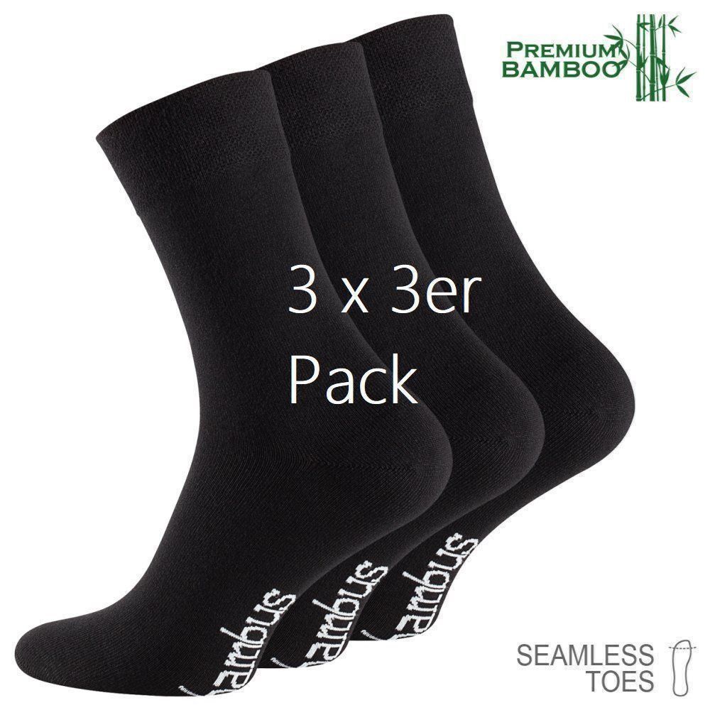 Calze: BAMBUS PREMIUM schwarz 43/45 - 3x3er Pack – Nuovo e nell'imballaggio originale da Hausen AG venduto da body-vital