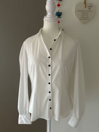 Langarmbluse weiss von H&M Gr. 40