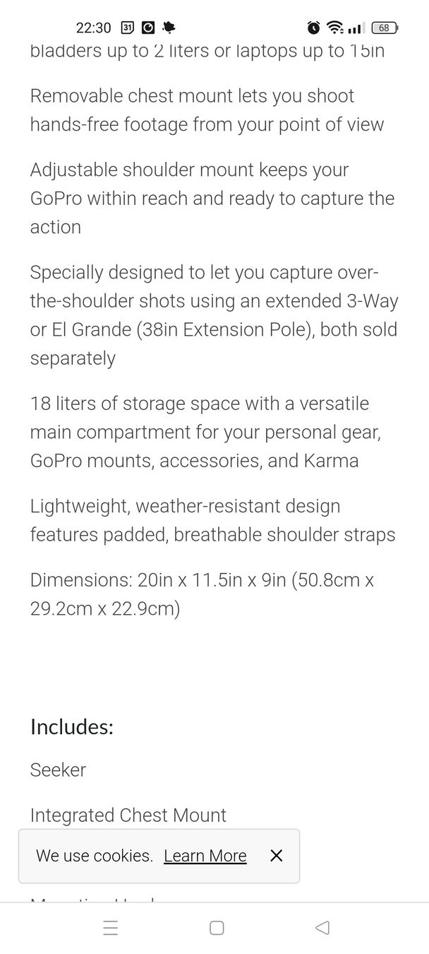 Gopro Zaini: GoPro Rucksack Seeker NEU – Nuovo (secondo la descrizione) da Oberuzwil venduto da Umlobo 7