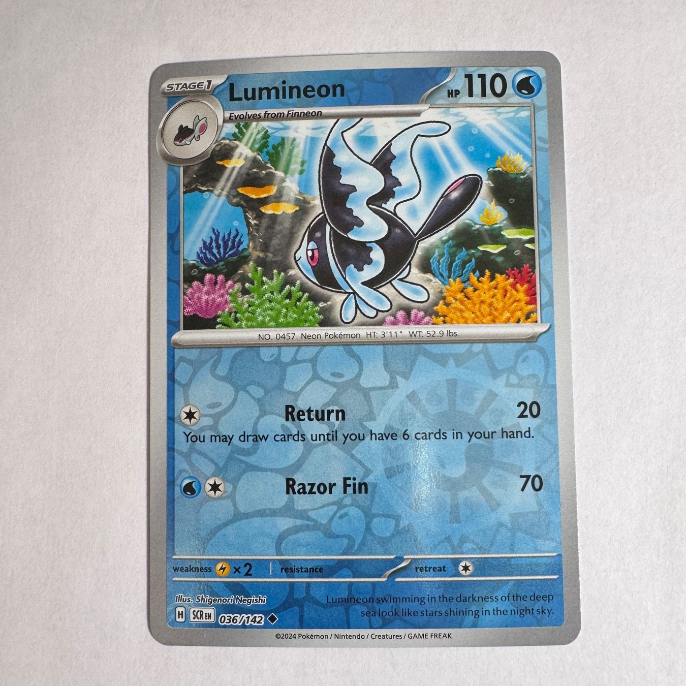 Pokémon Sammelbilder & Trading cards: Pokémon SCR - Lumineon - 36 / 142 - ENG – Neu (gemäss Beschreibung) aus Staad SG von miaCards