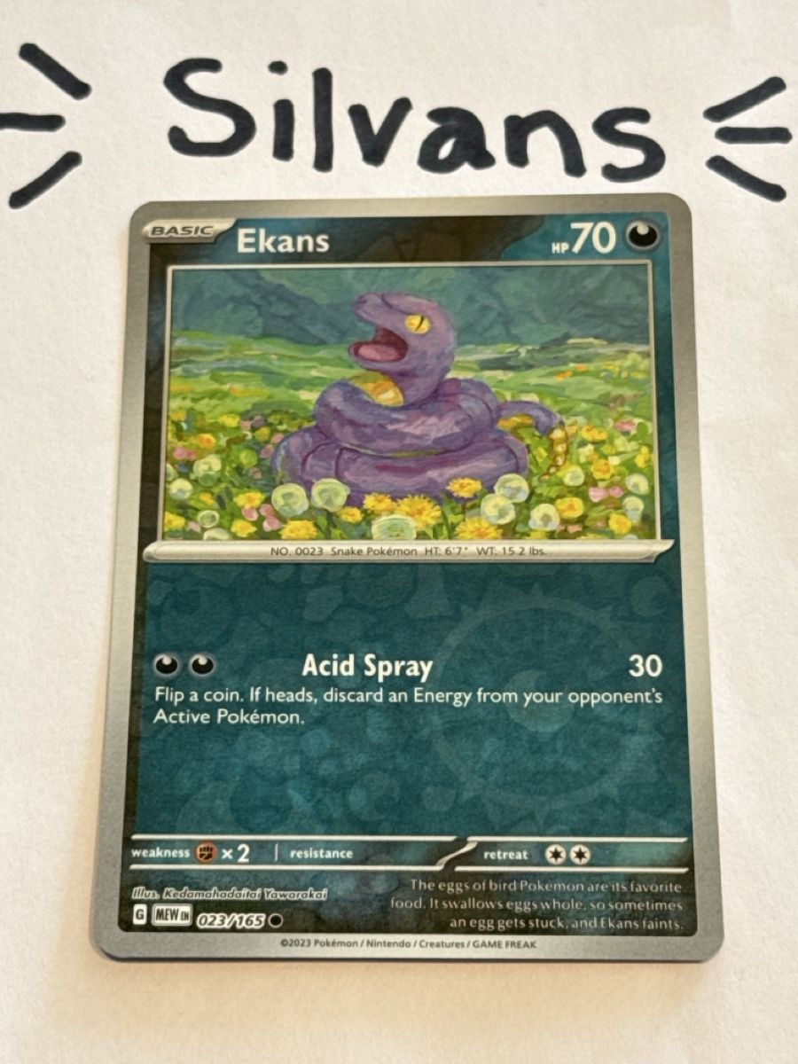 Pokémon Carte collezionabili: Ekans Reverse Holo MEW 023 Englisch – Nuovo (secondo la descrizione) da Wil SG venduto da Silvans