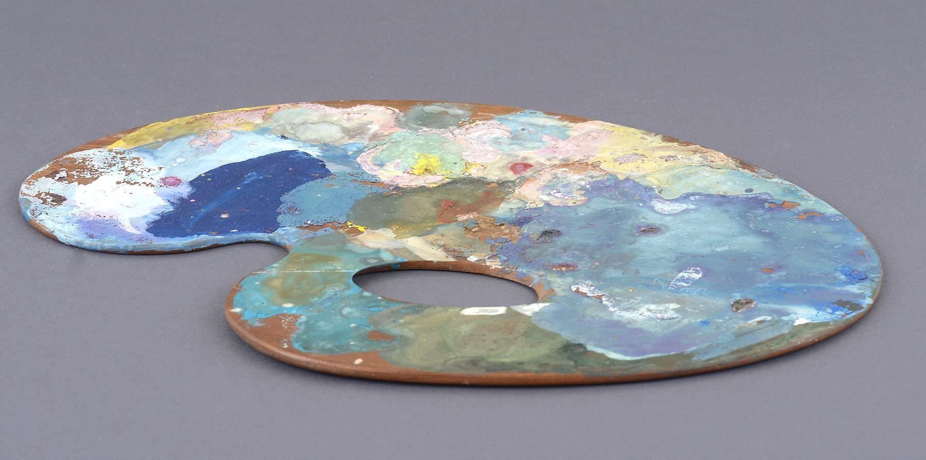 Foto & Immagini: Antike bemalte Maler Palette Gemälde, um 1900 – Usato da Bern venduto da chamunda 1