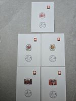 5er Set Briefmarken mit Rosen & Skifahrer, 1978, PTT Suisse