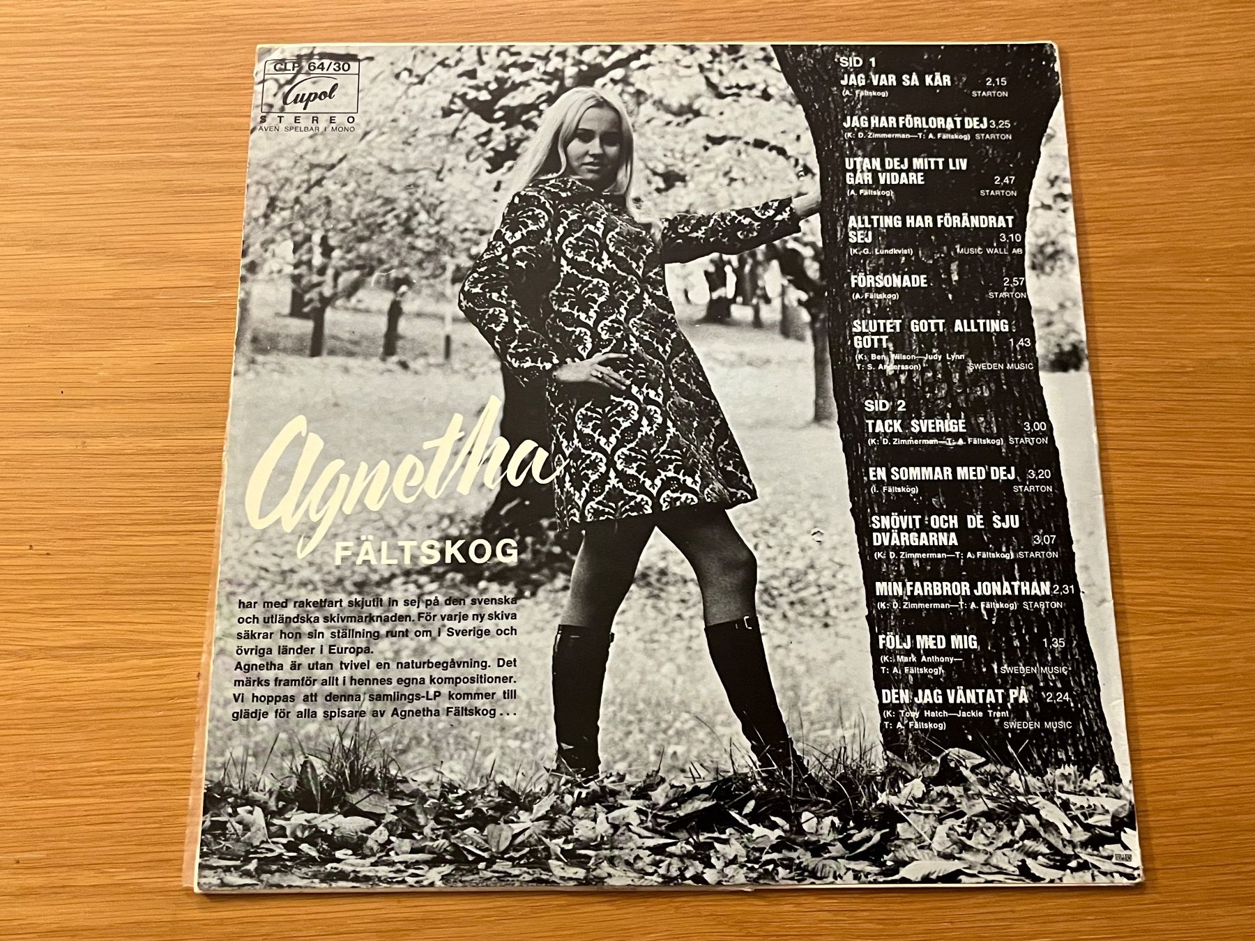 Dischi in vinile: Agnetha Fältskog (ABBA) Same Lp Schweden Original – Usato da Basel venduto da Vinyloase 5