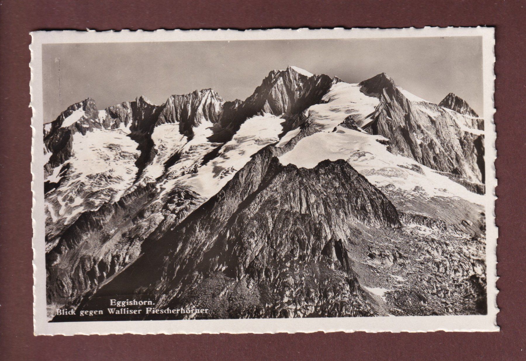 Cartoline postali: EGGISHORN - Walliser Fiescherhörner – Usato da Pully venduto da nicecards-shop