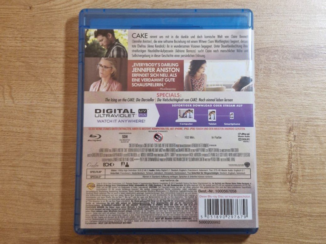 Tutti i DVDs: Cake (2014) RAR Bluray – Usato da Pfungen venduto da Whitie 1
