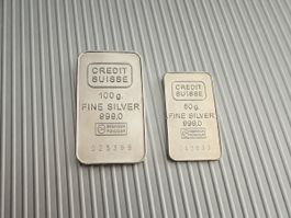 150g 999er Silberbarren (Crédit Suisse)