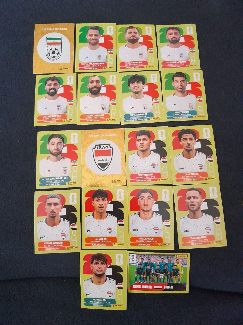 Panini Carte collezionabili: 18×  IRN  IRQ Panini 2026 – Nuovo (secondo la descrizione) da oekingen venduto da beauty1964