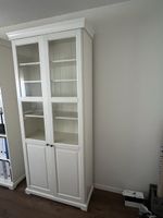 Vitrine weiss Glastüren mit Türen und Regalen Guter Zustand