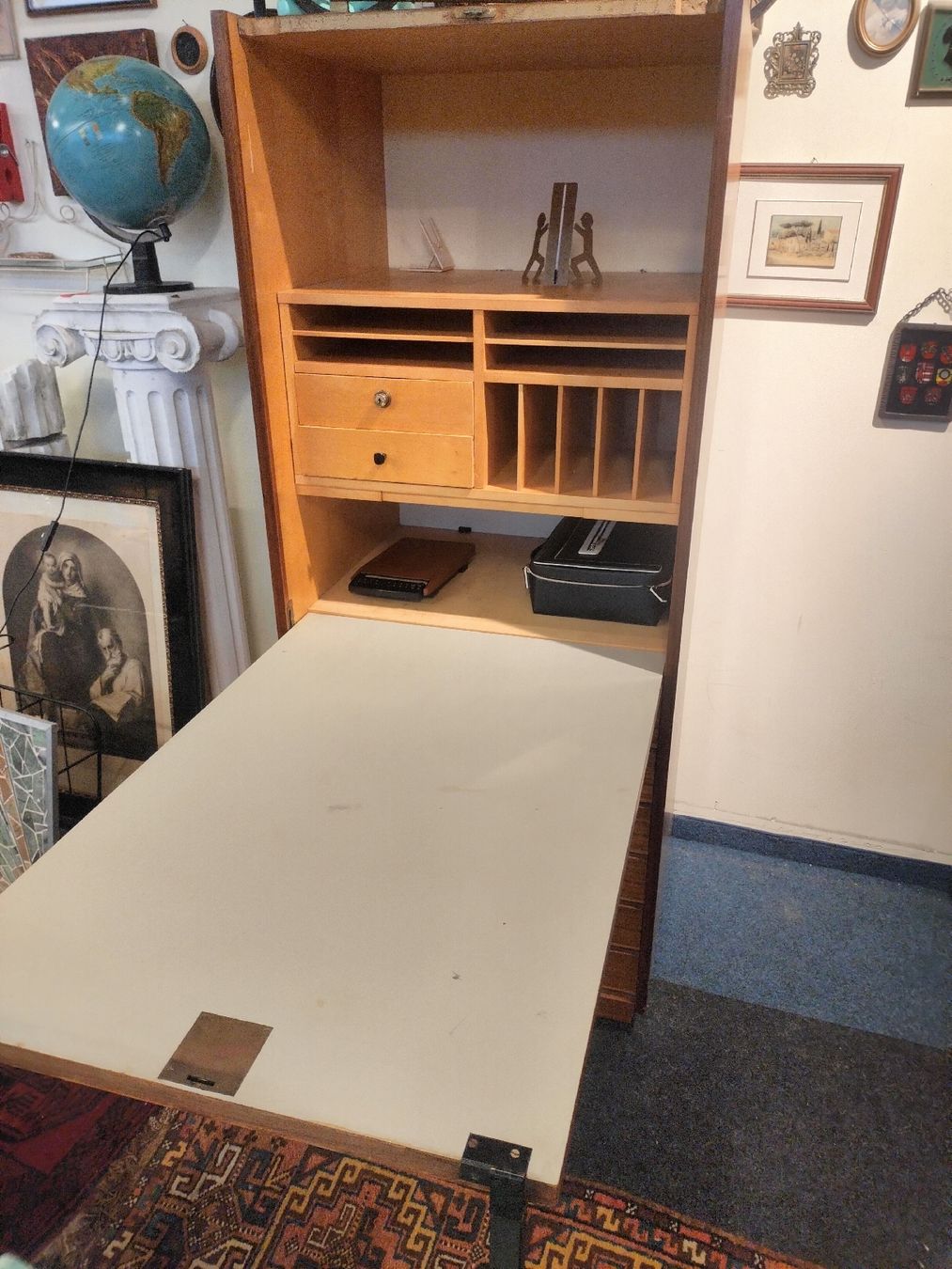 Scrivanie: mid century Teak secretary – Usato da Zwingen venduto da inf_2blh 7