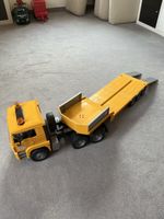 Bruder MAN Sattelschlepper Tieflader gelb guter Zustand