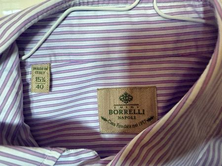 Luxus Shirt Borrelli Hemd Gr. 40 M handgefertigt Neu
