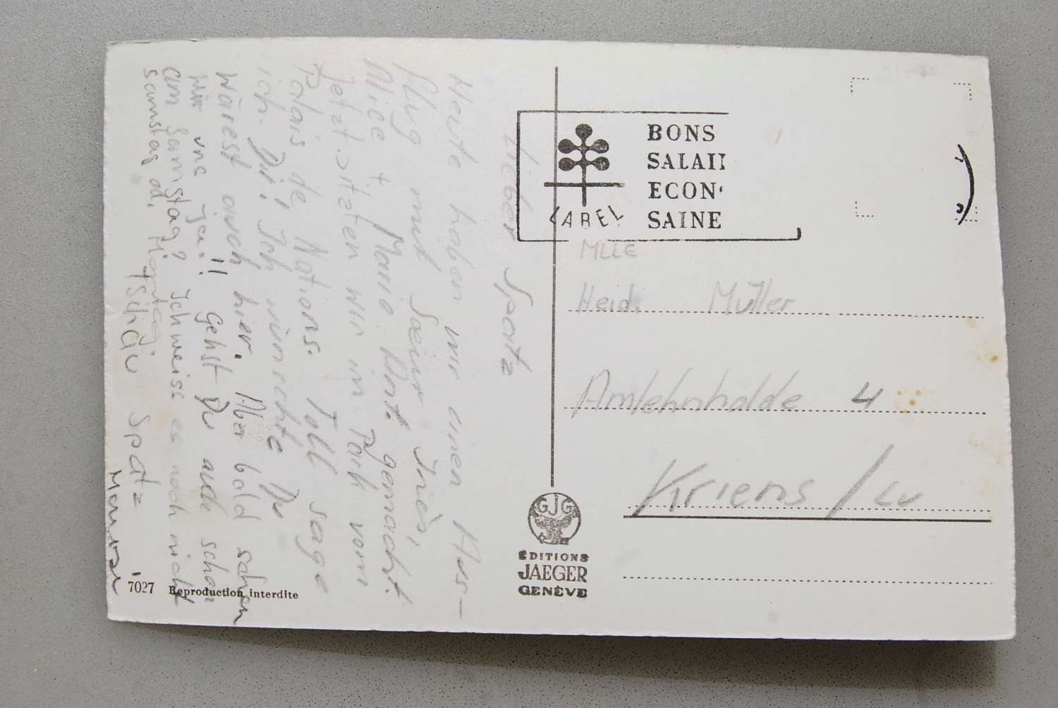 Ansichtskarten: AK Souvenir de Genève – Gebraucht aus Rüfenacht BE von Toro06 1