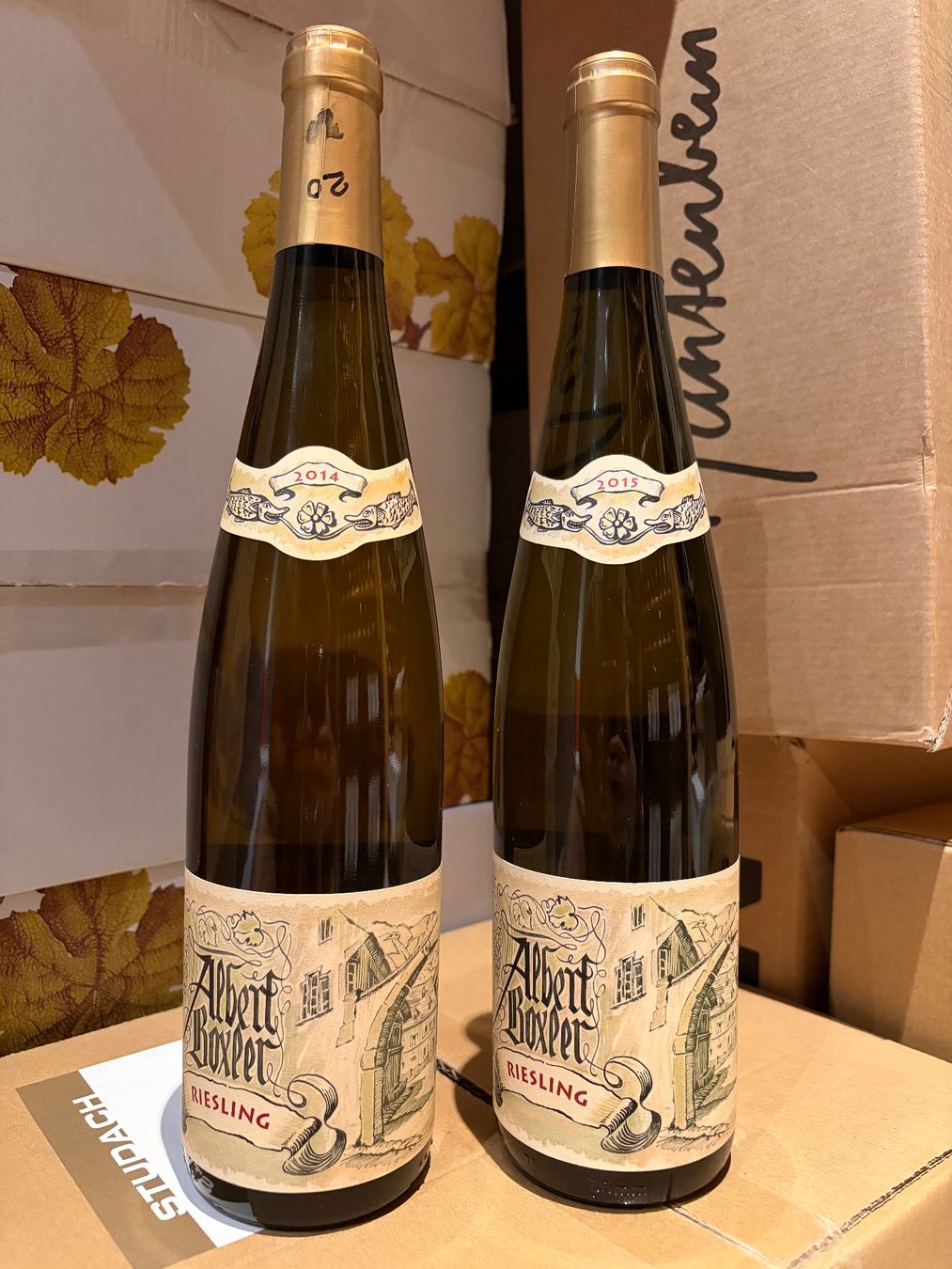Wein: 2 Flaschen Albert Boxler, Riesling 2014 & 2015 – Neu (gemäss Beschreibung) aus Liestal von Rockthat