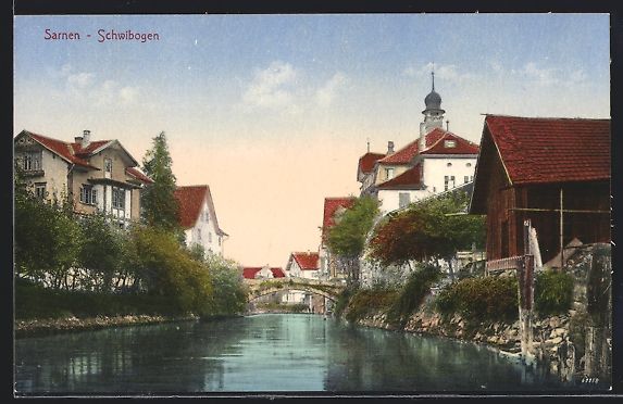 Ansichtskarten: AK Sarnen-Schwibogen, Ortsansicht – Gebraucht aus Berlin von bartko-reher
