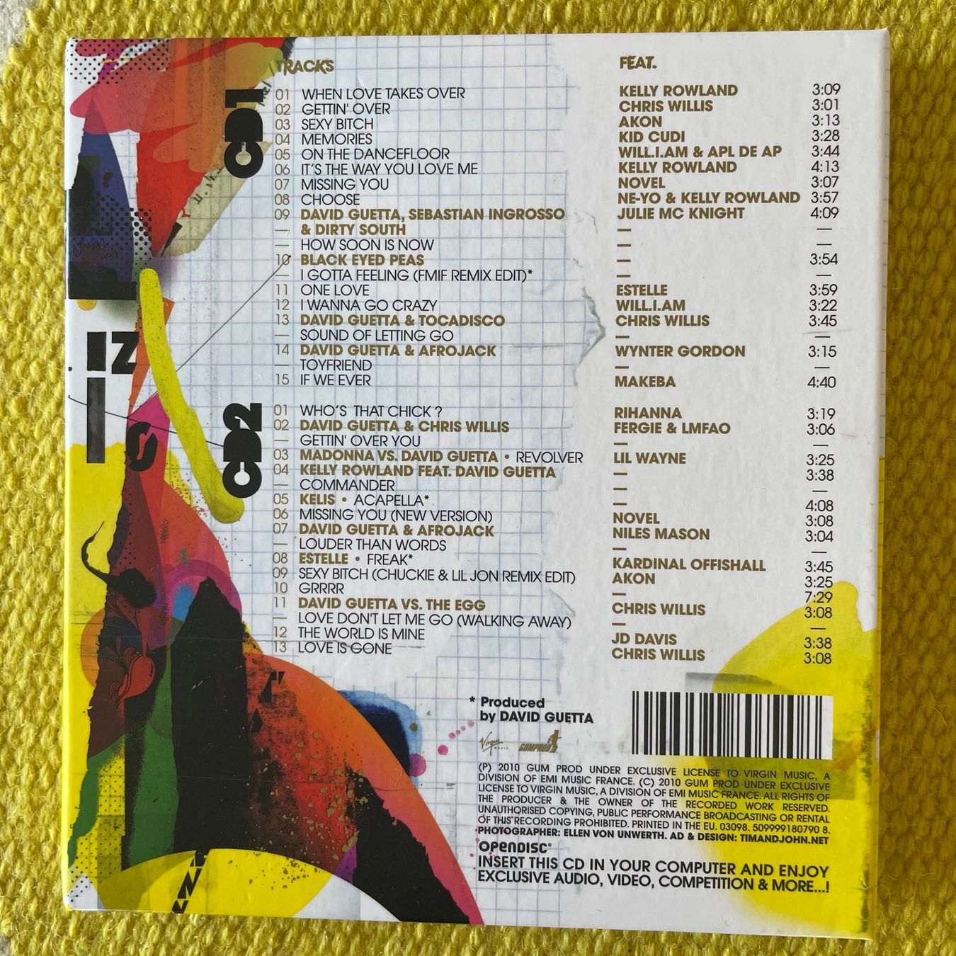 CD: DAVID GUETTA-2CD ONE MORE LOVE (DIGIPACK) – Usato da Rorschacherberg venduto da CD-Roli 1