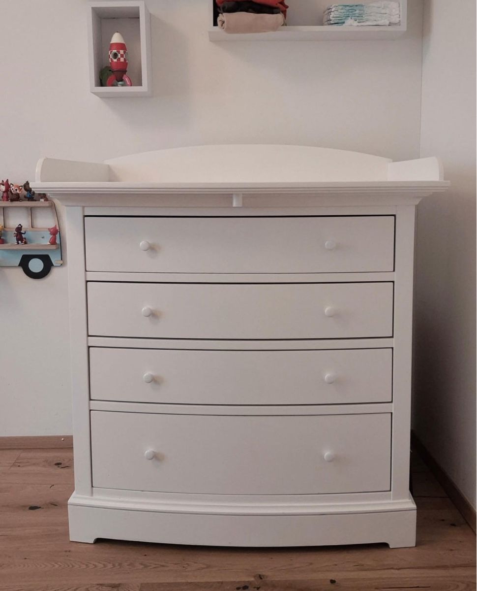 Wickeltisch & Zubehör: Wickelkommode weiss, echt Holz! – Gebraucht aus Horw von Peterzemp